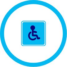 blue disabled parking icon