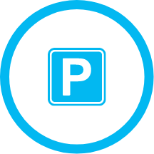blue parking icon