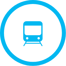 blue train icon